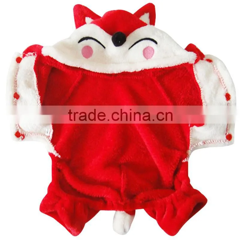 Pet Garment Four-leg Spring/Autumn/Winter Double-sided Flannel Fabrics Fox Dog Clothes