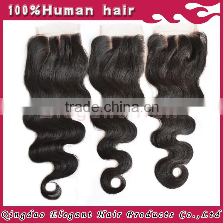 Wholesale Remy Virgin Body wave texture human hair cheap human hair lace closure
