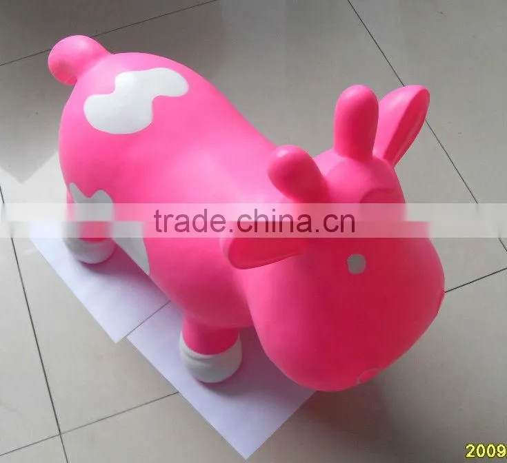 pvc jumping animal/inflatable animal/plastic kids toy