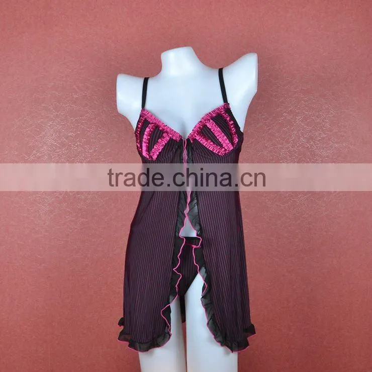 Newest hot fashinal lingerie open sexy woman's babydoll 5109