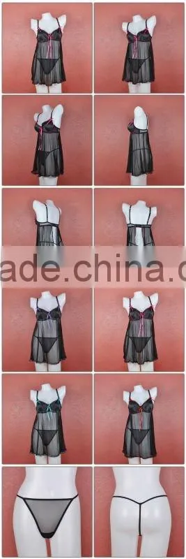 latest design sexy hot transparent lady's short babydolls0 5092