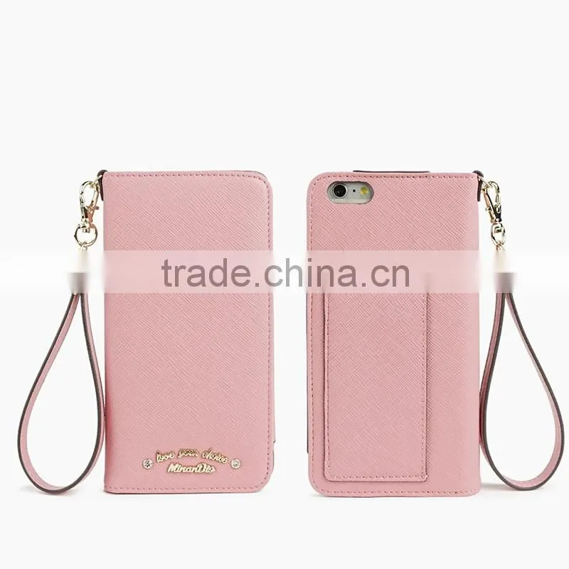 Minandio Leather mobile phone case design cell phone cases for Iphone 6 manufacturer