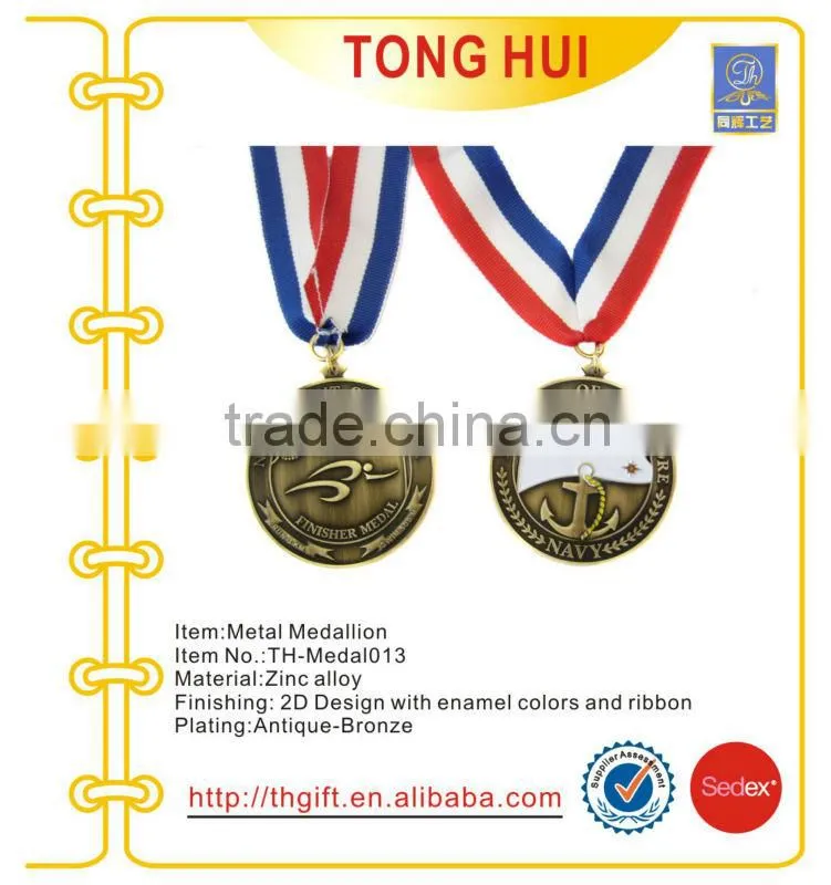 The antique red copper plating metal souvenir medal