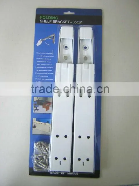 Pair Of Folding Metal Iron Wall Shelf Brackets