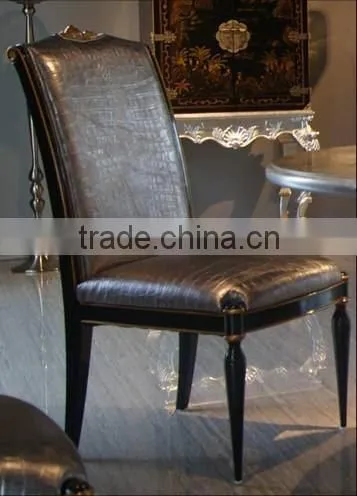 European new design solid wood chair leather chair with foshan guangzhou china