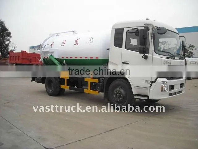 Dongfeng vacuum sewage suction truck 170HP 3-15cbm factory driectly sale