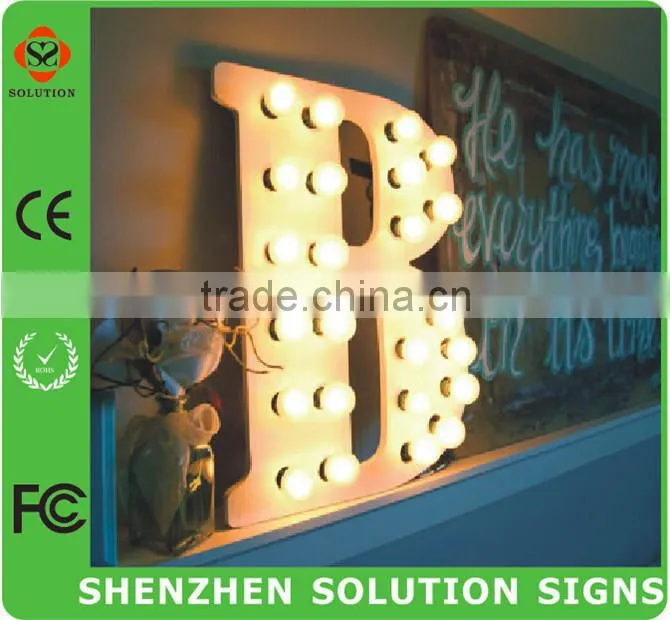 direct factory of fairground and wedding site water proof decorative metal LED 3D letter