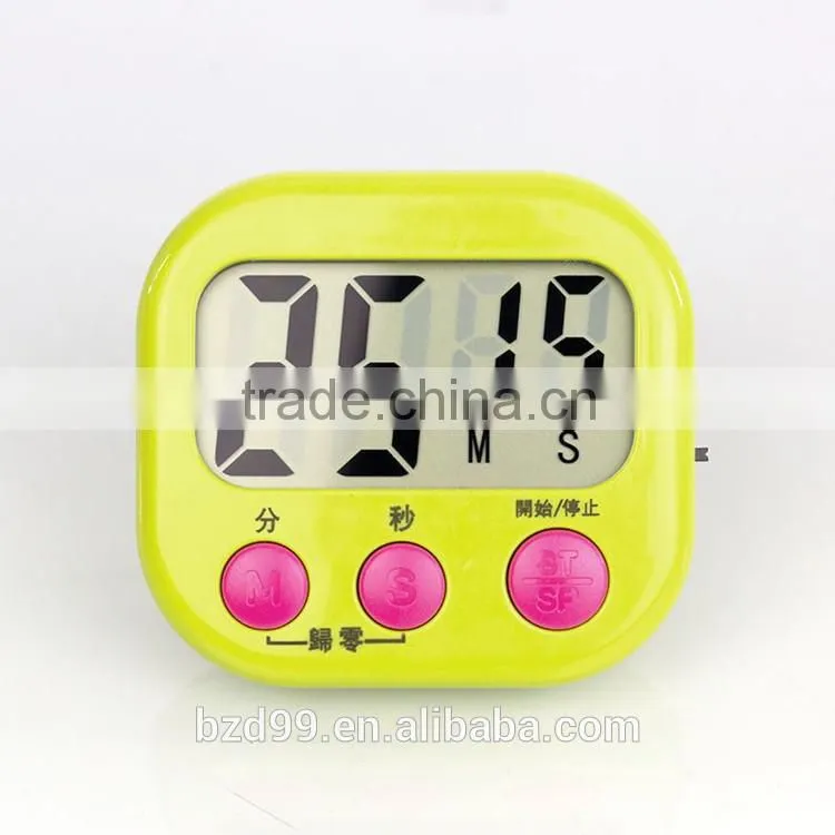 Smart Large LCD Display Mini Electronic Countdown Timer Switch Count Up and Count Down Timer with Switch/Pothook/Holder/Magnet