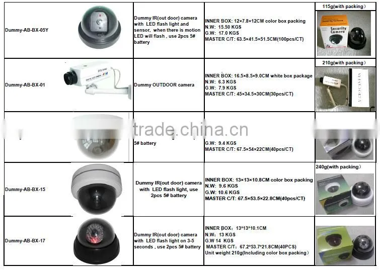 with LED flash light IR Dummy Security camera,outdoor Imitation camera/Fake camera (Dummy-AB-BX-17)