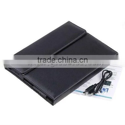 Wireless Bluetooth Keyboard Leather Case For Tablet PC
