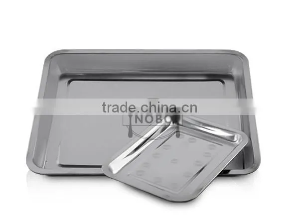 Nobo 4.8cm High Rectangle Stainless Steel Cheap Bluk Dinner Plates