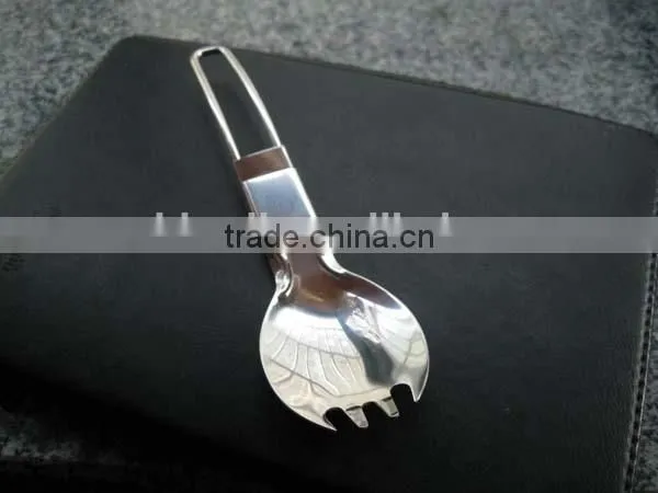 stainless steel folding spork