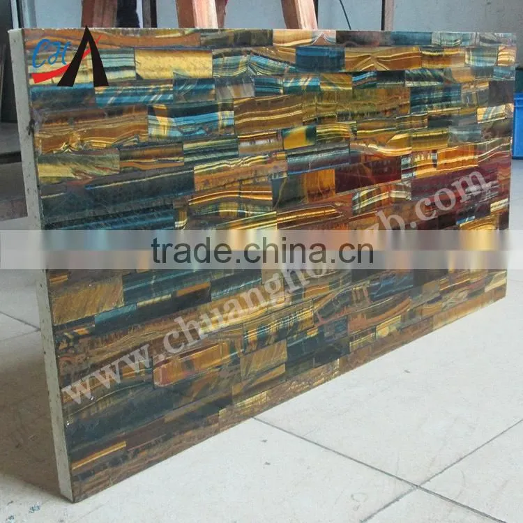 Yellow and blue tiger eye slab for wall tile,flooring tiel,bathroom tile