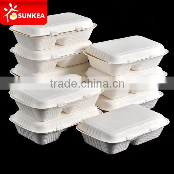 Green plant disposable sugarcane pulp plate