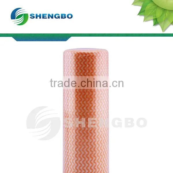 Spunlace nonwoven cleanning wipe roll 30*50cm blue green orange red