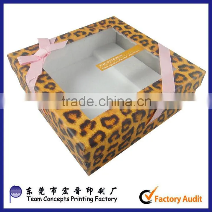 custom creative paper t-shirt packaging box with PVC window