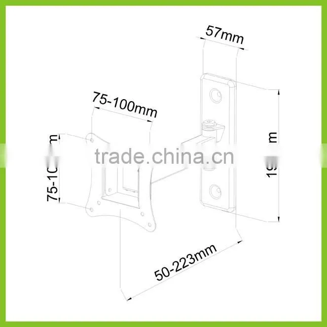 LCD901 Flat Panel TV Bracket Wall Mount Bracket with Full Motion Articulating Arm for 13-30 Inches LED, LCD, Plasma TVs