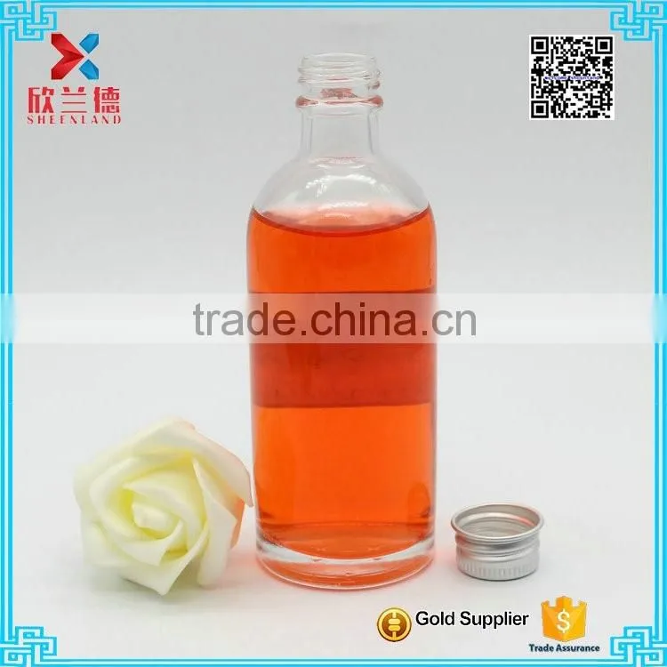 100ml clear cylinder glass empty wine bottle for sale