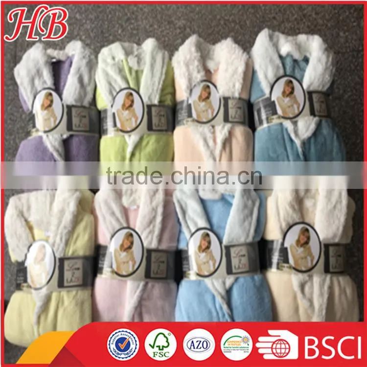 coral fleece stock bathrobe with low price