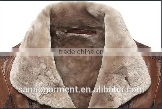 sheep leather lamb wool jackets for men wholesale
