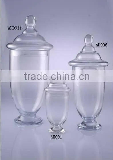 Clear Apothecary candy glass jar
