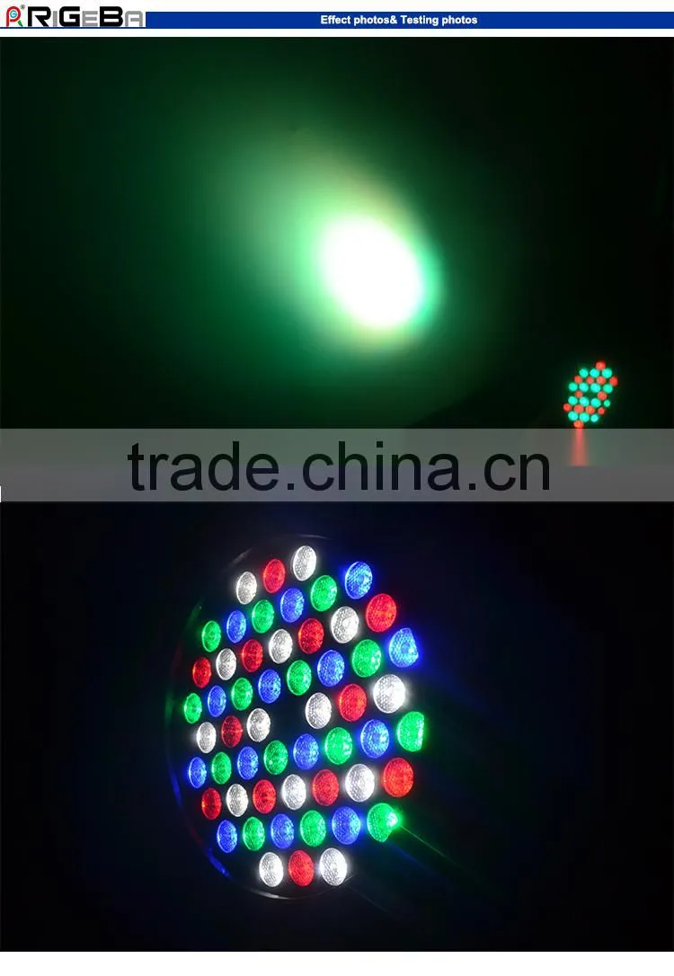 2015 cheap LED Par 64 54led*1w rgbw dmx stage mini flat par light /flat par can