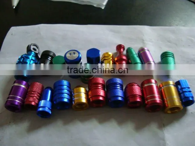 Anti-theft tire valve caps with car logo
