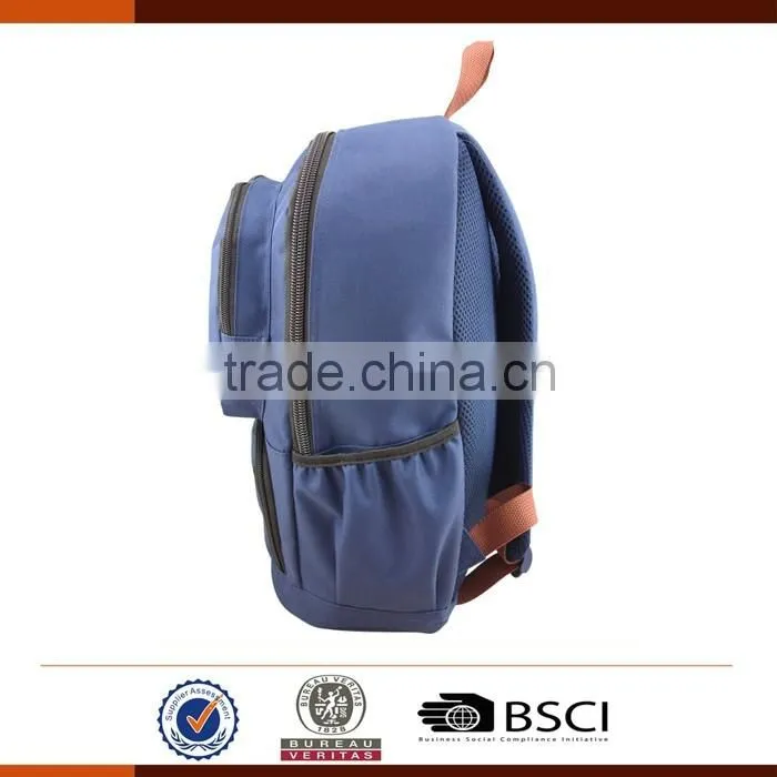 Hot selling 600D daypack lightweight blue travel backpack