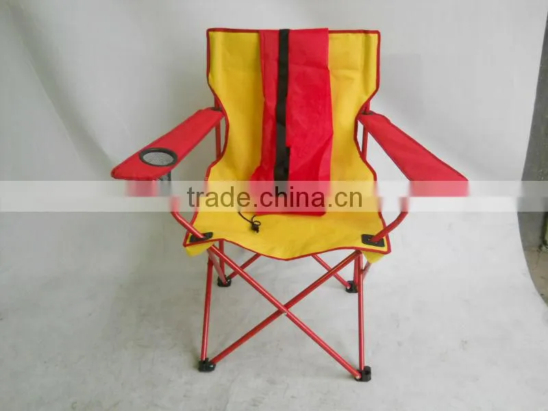 Folding Cheap Yellow Camping Chair With Cup Holder -- Hot Promotion Item