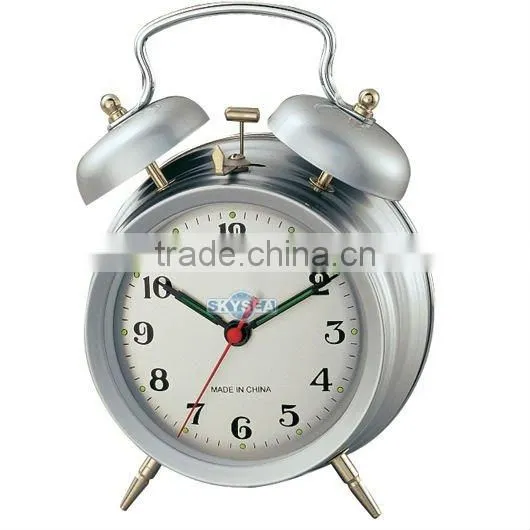 Retro mechanical twin bell alarm clock