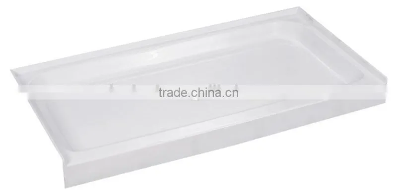North America market UPC/cUPC certified 3 side aclove tile flange shower tray, fiberglass shower base, usa standard shower base