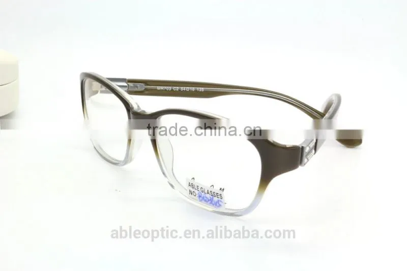 HOTSELLING lucency fade color fashion design acetate hand made spectacles optical frames eyewear eyeglasses