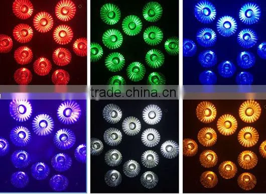 Excellent quality hot-sale 12*15w rgbwa+uv 6 in 1 flat led par 64 stage lights