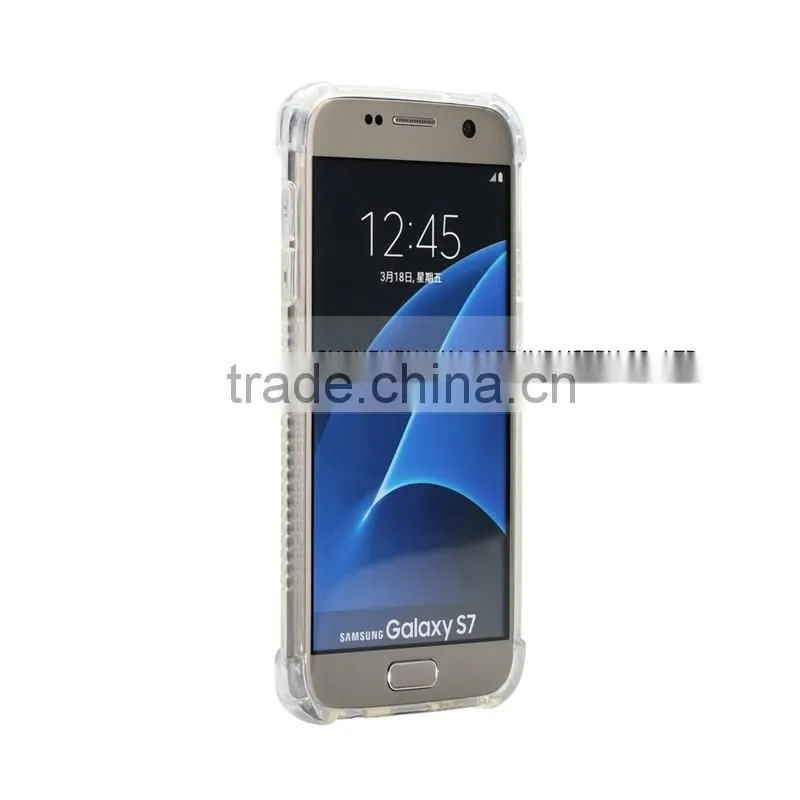 OEM design shockproof &skidproof transparent tpu phone case for samsung s7