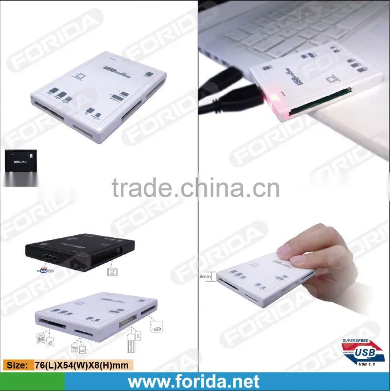 Slim Multi Functional CF/XD/SD/MS/M2/TF USB 3.0 card reader
