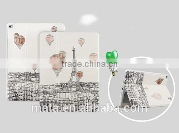 Fashionable Painting Cartoon TPU Leather Case For 360 Degree Rotate For Ipad
