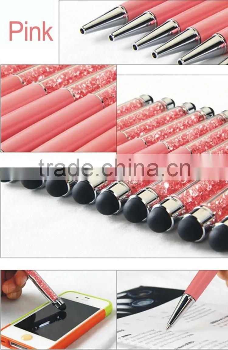 crystal touch stylus metal pen crystal ball pen,Crystal gift pen