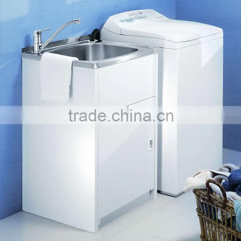 Wash basin for washing clothes above washing machine