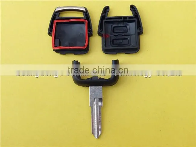 2 buttons remote blank key shell for Opel car with light and left blade no logo