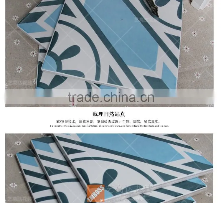 200*200mm blue color glazed ceramic bathroom tile design