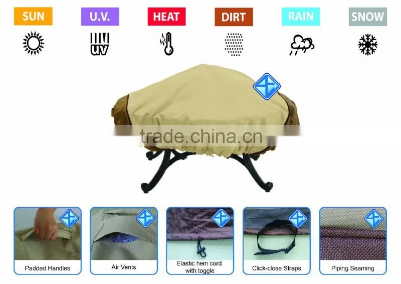Full size Non-Stick high top round fire pit cover