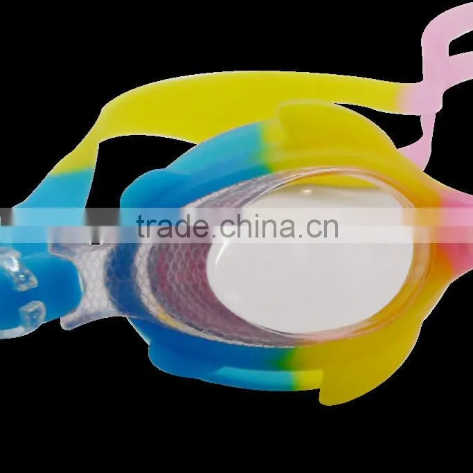mirror coating thin headstrap silicone material swim goggle