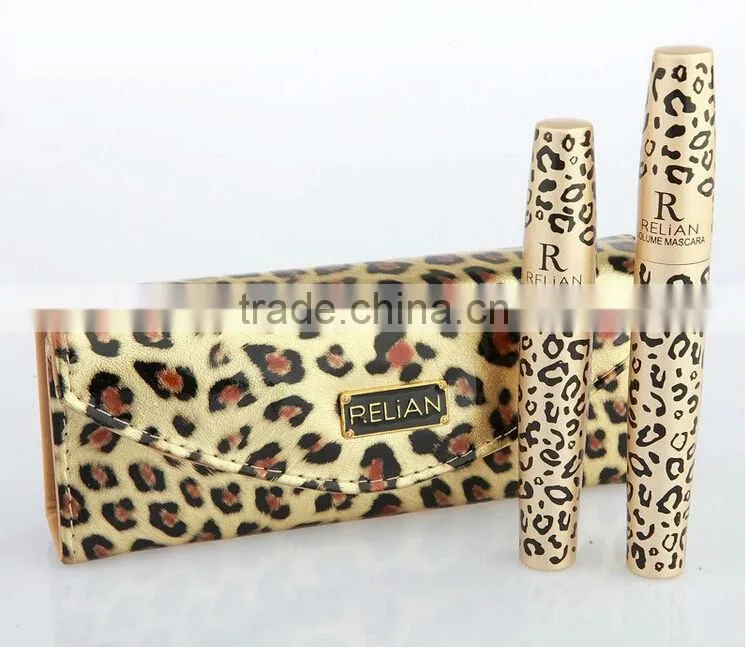 100% Brand New Waterproof relian leopard Mascara/Panther Package Double Waterproof Mascaras