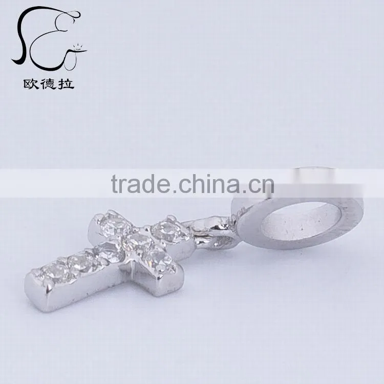 925 silver Radian cross charm pendant jewelry
