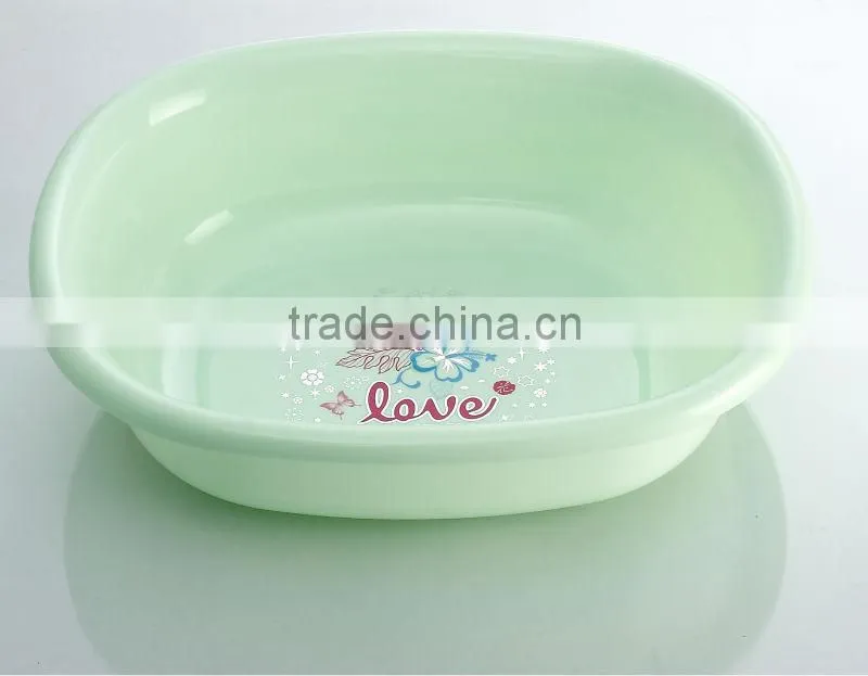 wholesale high grade large size plastic lanudry basket with handle , plastic storage basket