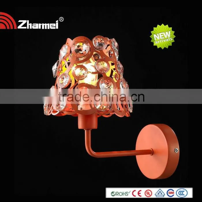 Modern Crystal and wrought iron materials Wall Lamp,bedside lamp