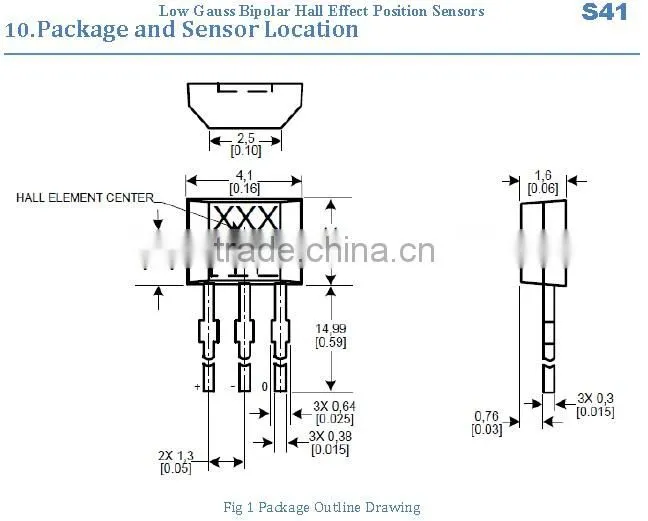 S41 Hall components directly Logic level drive brushless DC motor