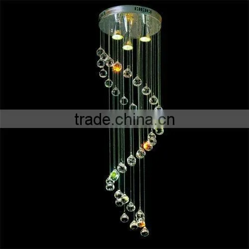 Crystal chrome indoor stair lighting