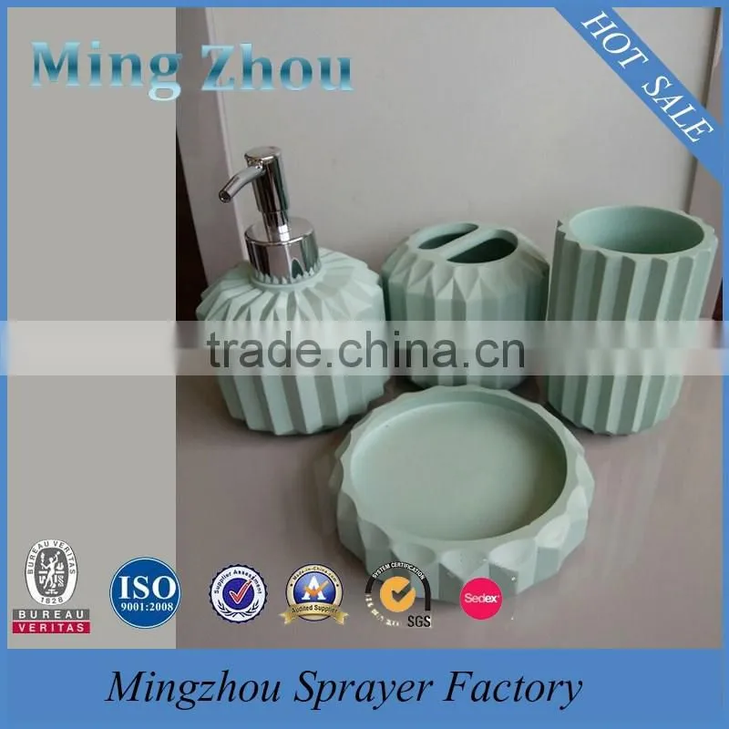 Ritzy Bathroom Accessories Set Holder 4 pcs : tumbler, soap dish, dispenser, toothbrush holder