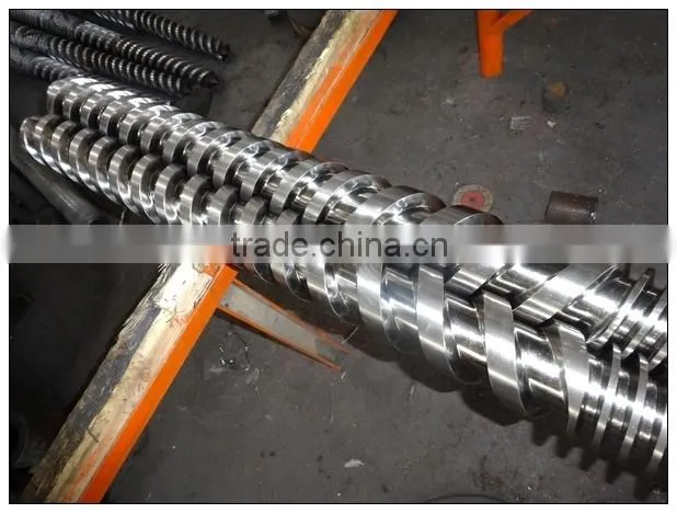 twin parallel bimetallic extruder screw barrel factory for plastic machine